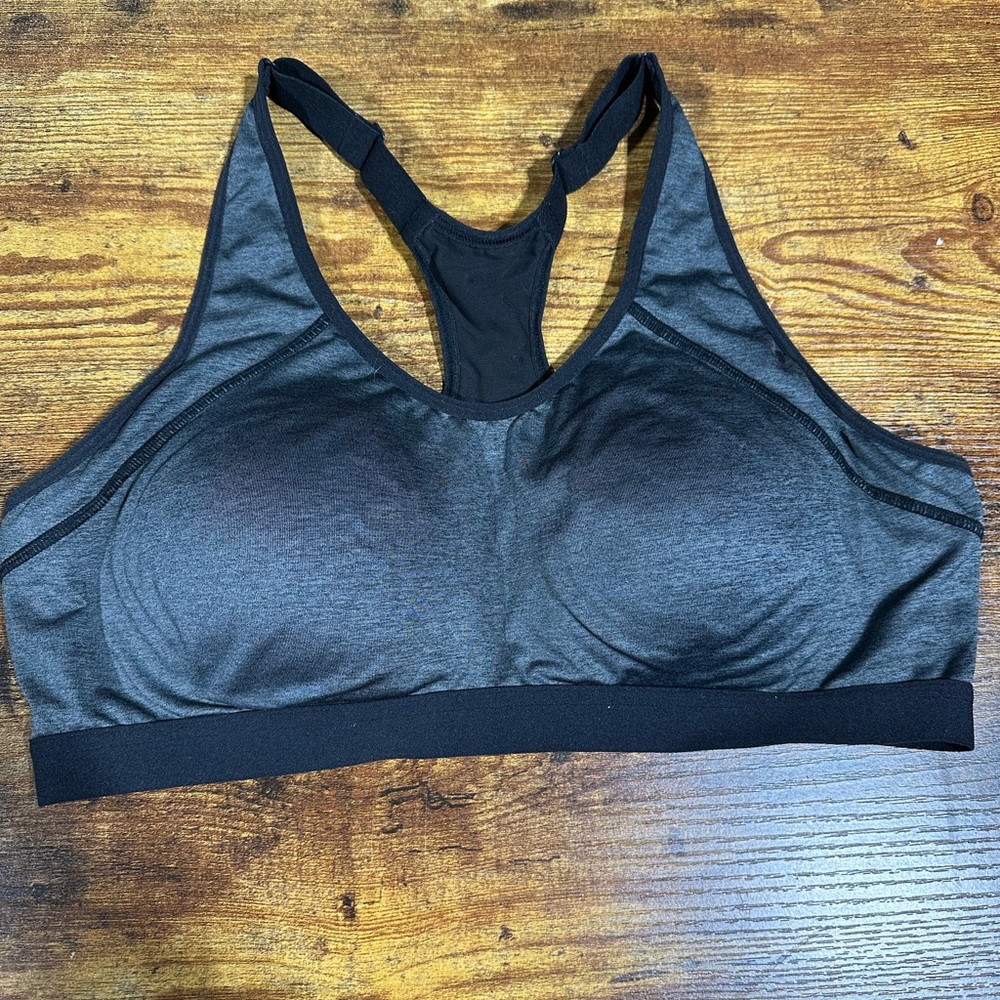 DSG Black Sports Bra with Racerback Design